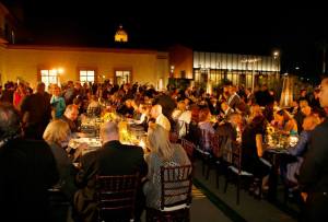 he post-concert dinner on the terrace at the Wallis Annenberg Center for the Performing Arts 